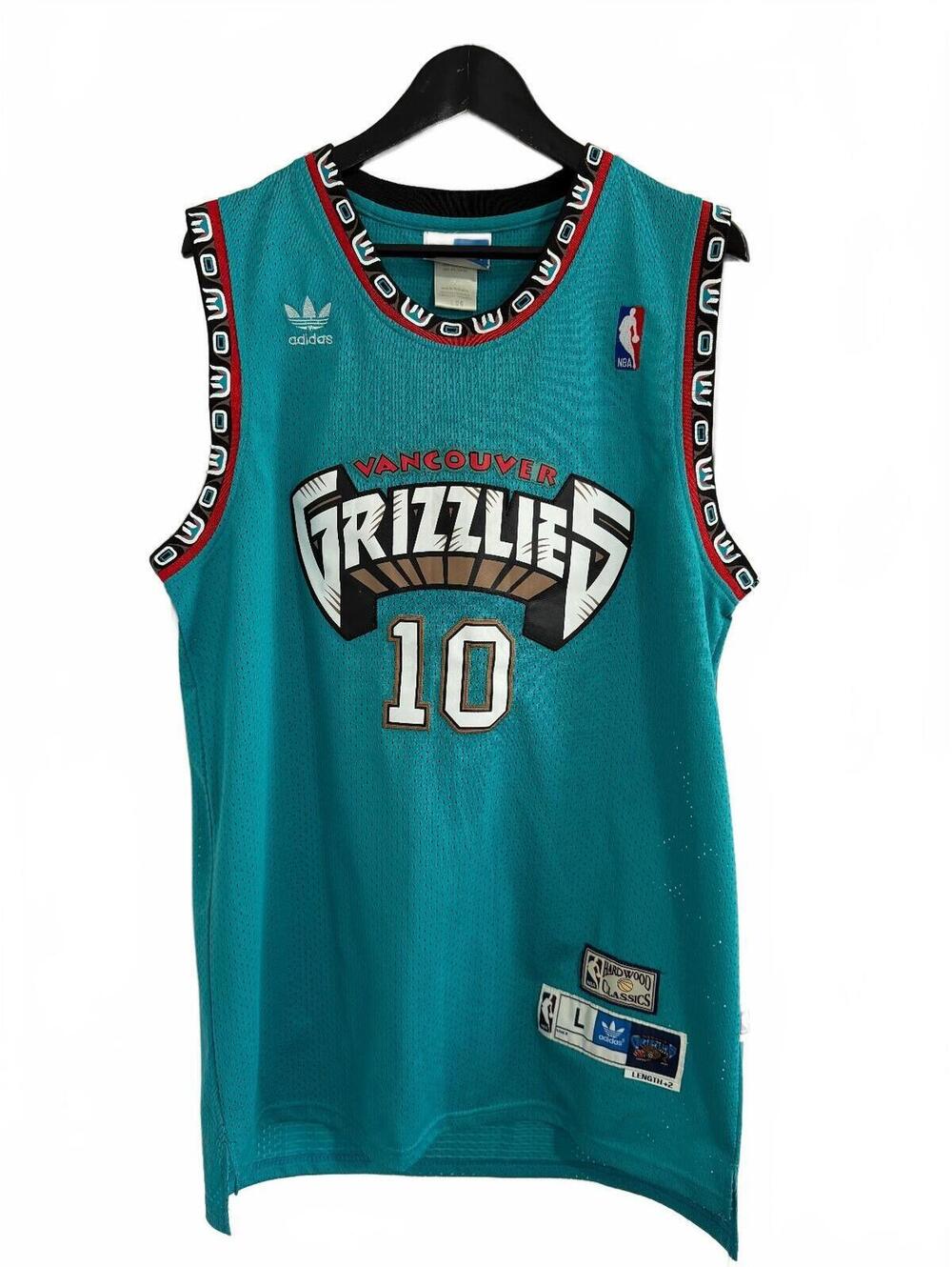 Mike Bibby Vancouver Grizzlies Adidas Basketball Jersey - L